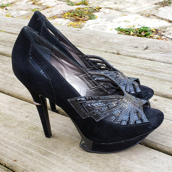 Sam Edelman Nixie Leather Platform Heels - 6.5M - Picture 2 of 8